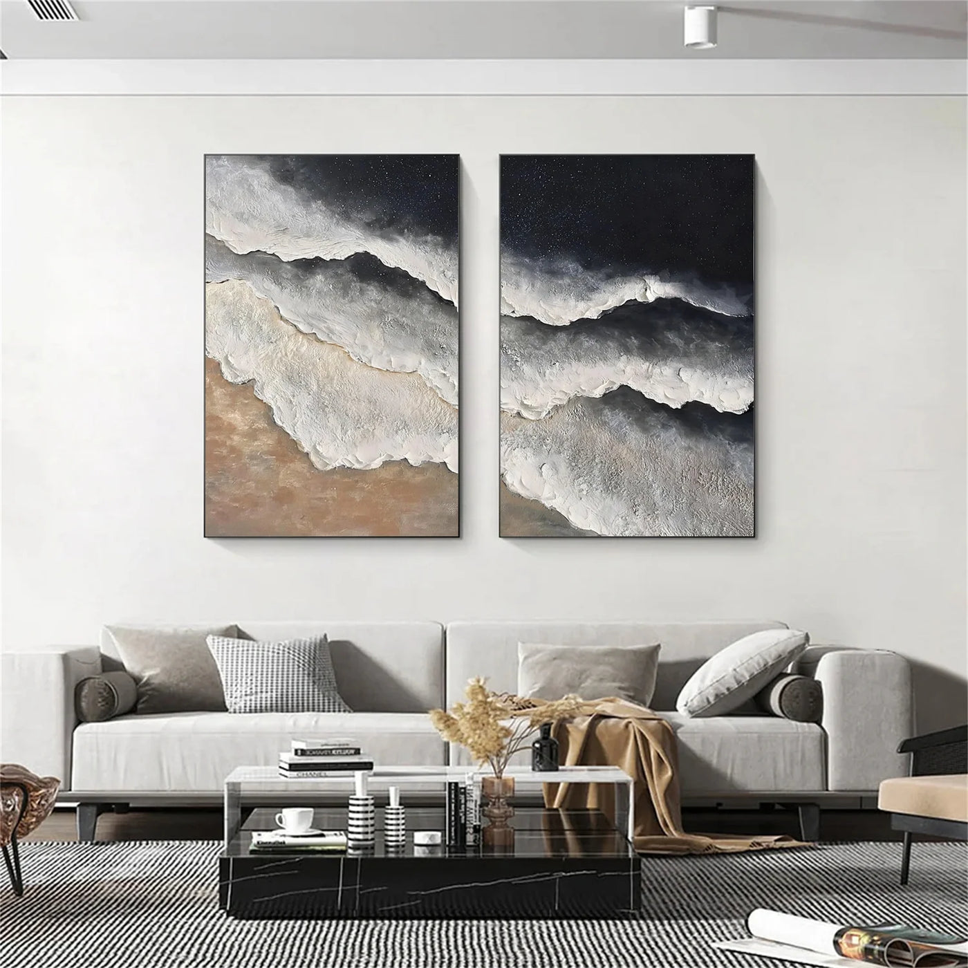 Ocean & Sky Textured Wall Art #MO097