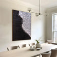 Black and White Minimalist Textured Wall Art #MT112
