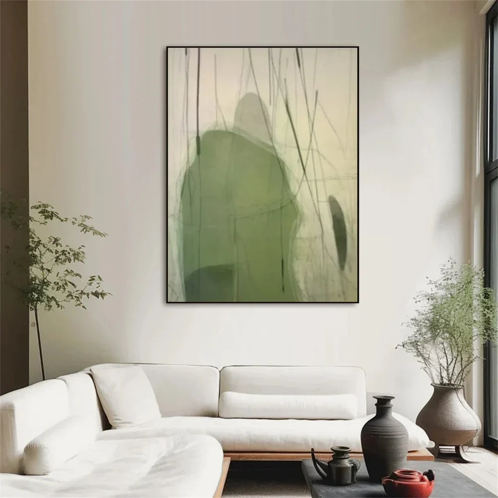 Green Abstract Wall Art  #AT098