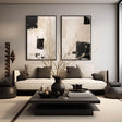 Beige and Brown Abstract Textured Wall Art Set Of 2 #AT103