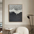Black and White Minimalist Textured Wall Art #MT069