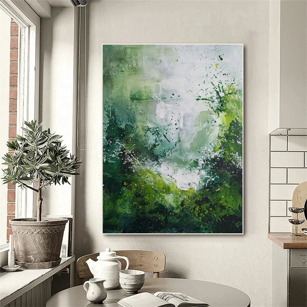 Green Abstract Wall Art  #AT125