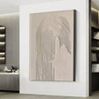 Beige and Brown Abstract Texture Wall Art #AT042