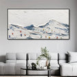 Skiing Sport Art Textured Canvas #PT009