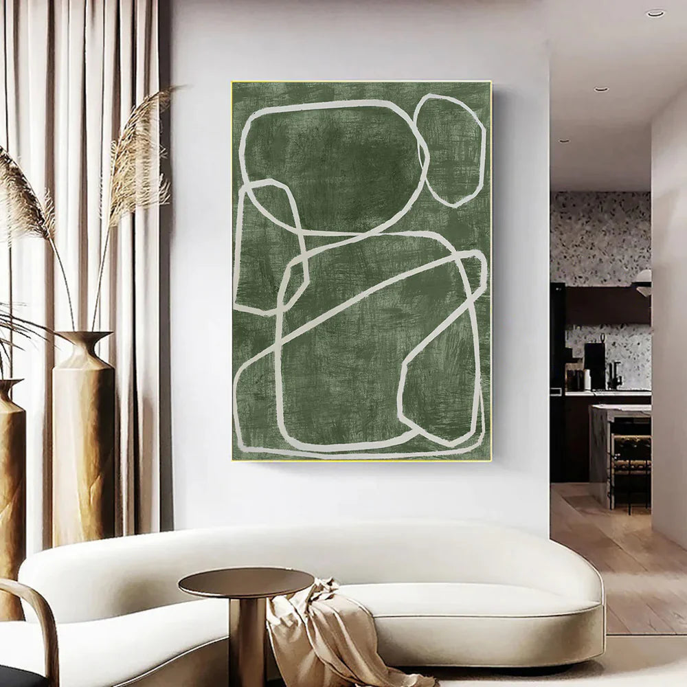 Green Abstract Wall Art  #AT070