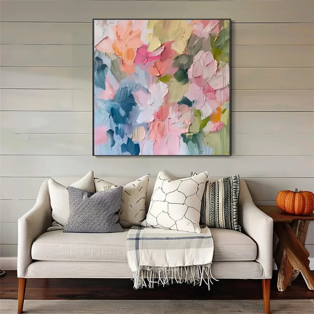 Flower & Tree Textured Abstract Wall Art #SF029