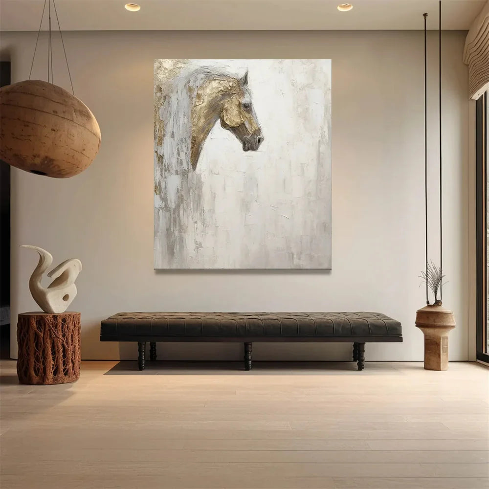 Abstract Horse Animal Textured Wall Art #DL008