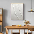 White Minimalist Textured Wall Art #MT076