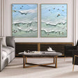 Swimming Sport Art Textured Canvas Set of 2 #PT027