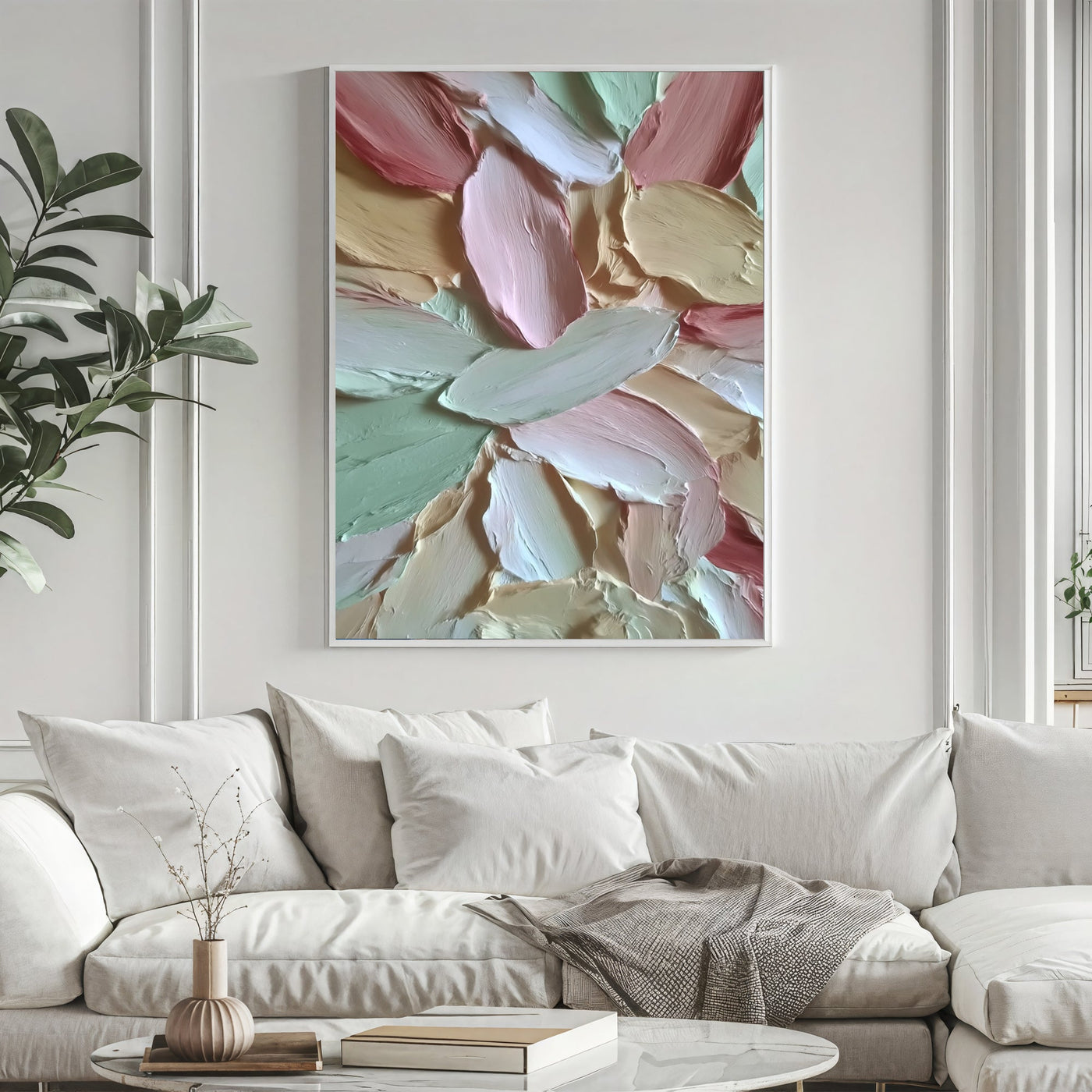 Textured Pastel Petals | Gentle Blooms