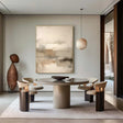 Beige and Brown Abstract Wall Art  #AT109