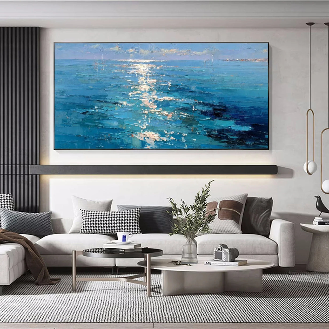 Ocean & Sky Abstract Wall Art #MO096