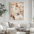 Textured Beige Flourishes | Cream Brown