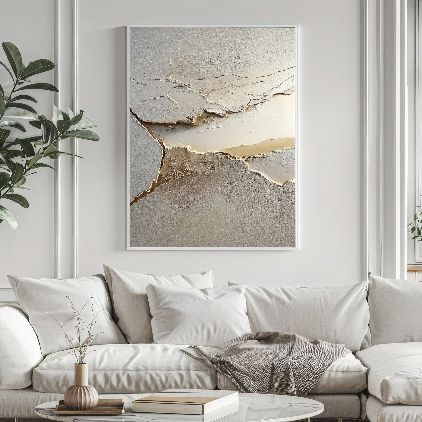 Textured Cracked Layers | Gray Gold