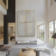 Beige and Grey Minimalist Plaster Textured Wall Art #MT143