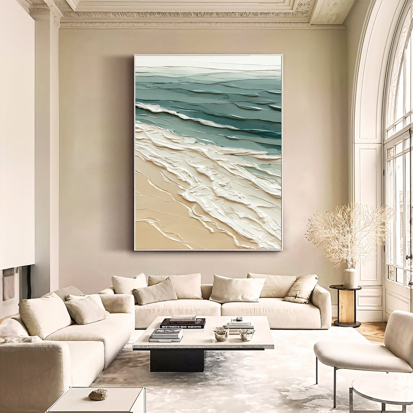 Textured Coastal Ripples | Sandy Foam