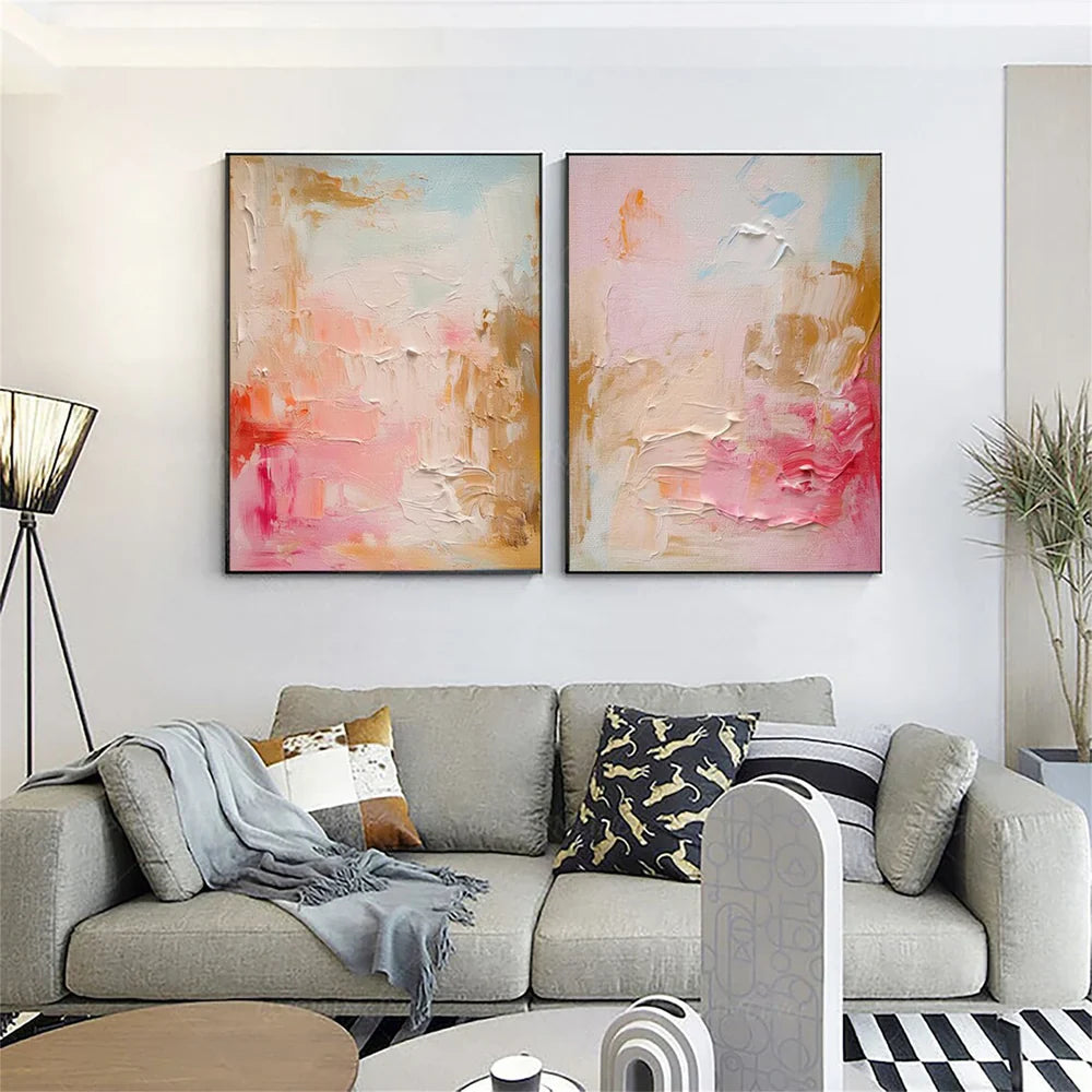 Abstract Textured Wall Art Set Of 2 #AT056