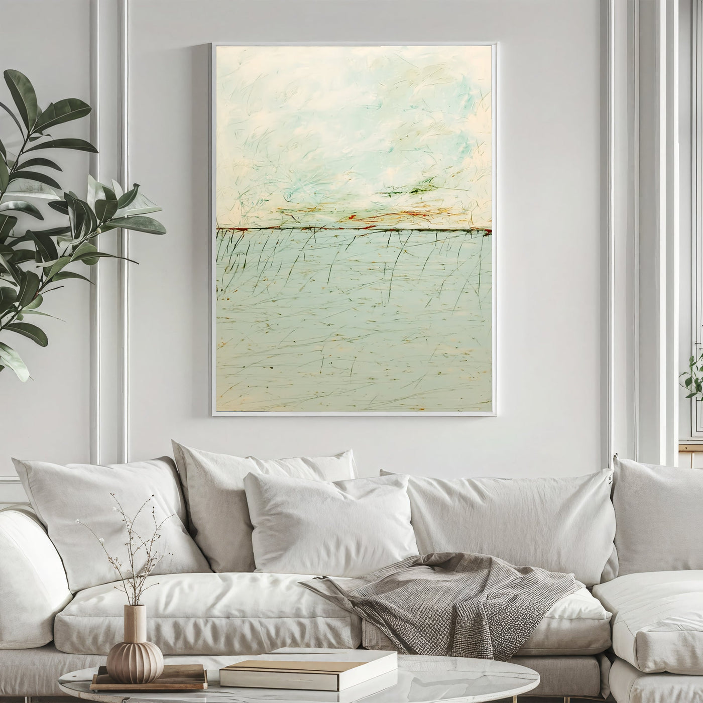 Textured Pale Meadow | Delicate Strokes