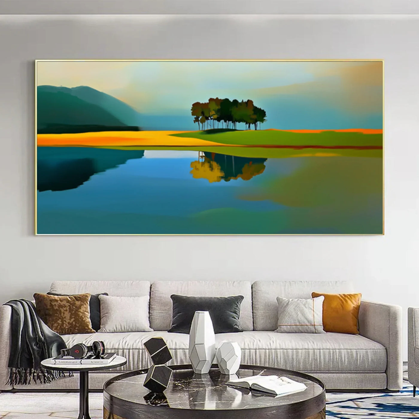 Ocean & Sky Abstract Wall Art #MO076