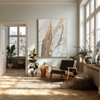 Textured Abstract Luxury | Beige White