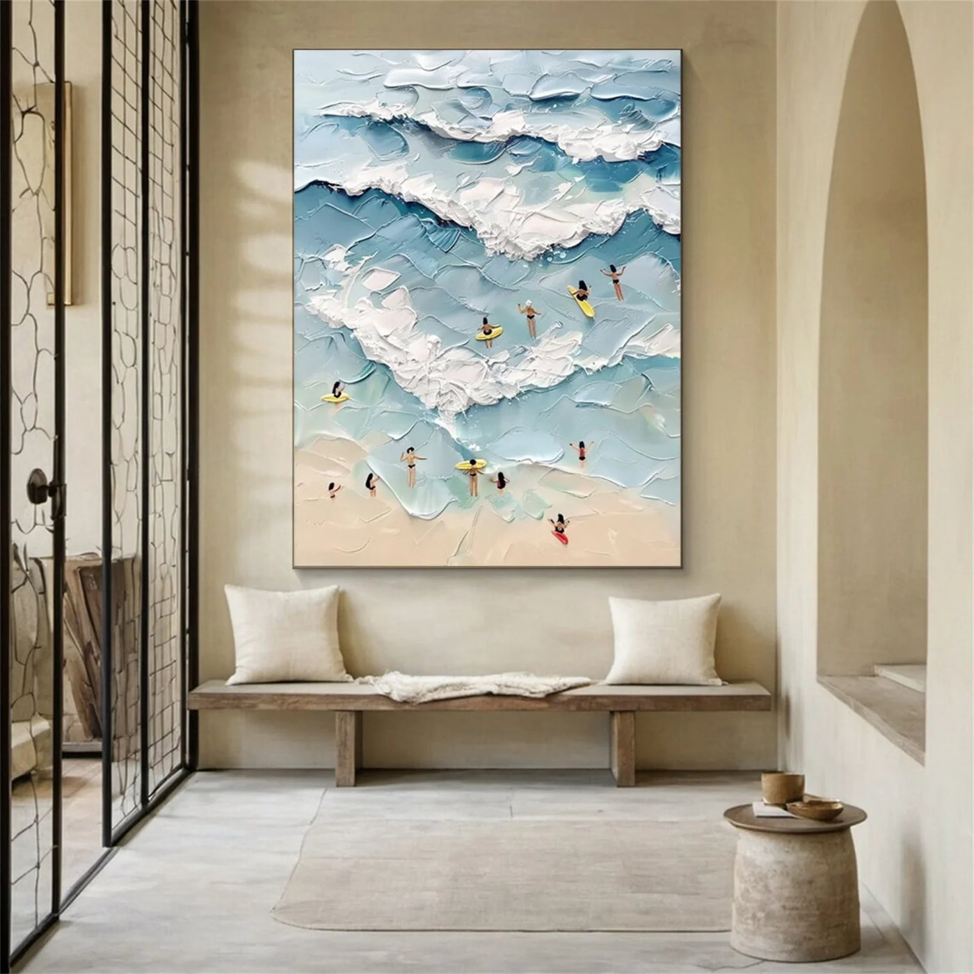 Surfing Sport Art Textured Canvas #PT045