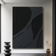 Black Minimalist Textured Wall Art #MT047