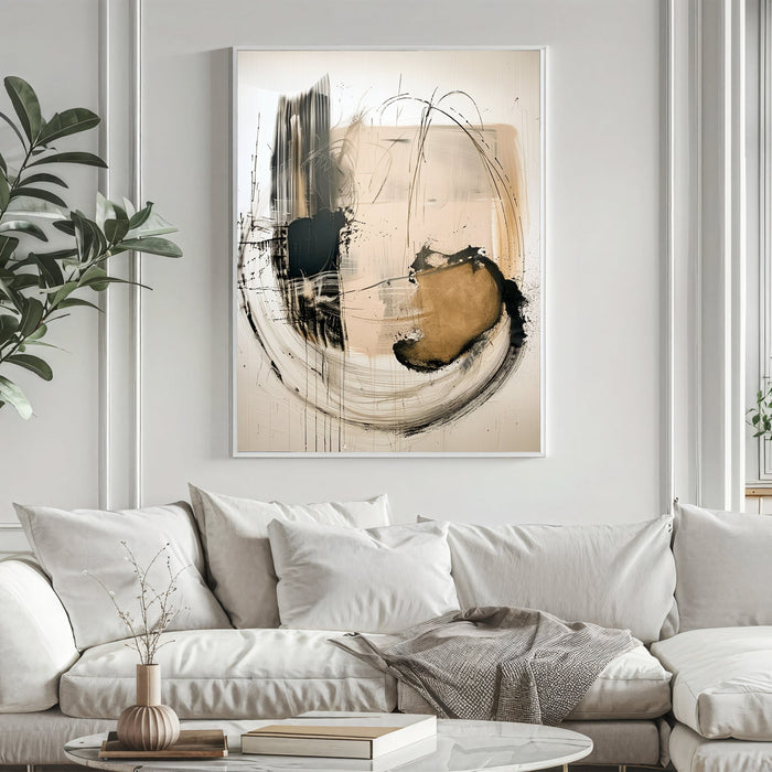 Textured Gilded Strokes | Neutral Hues