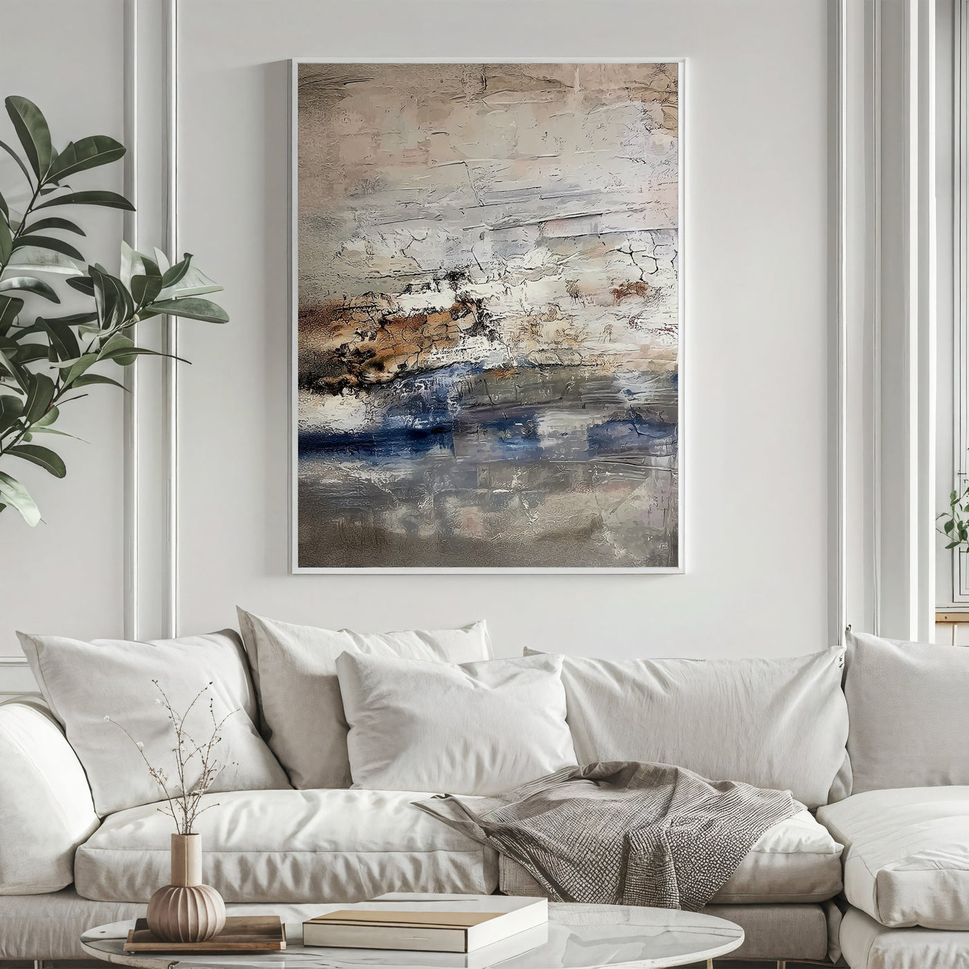 Craquelure Beige Horizons | Indigo Strata