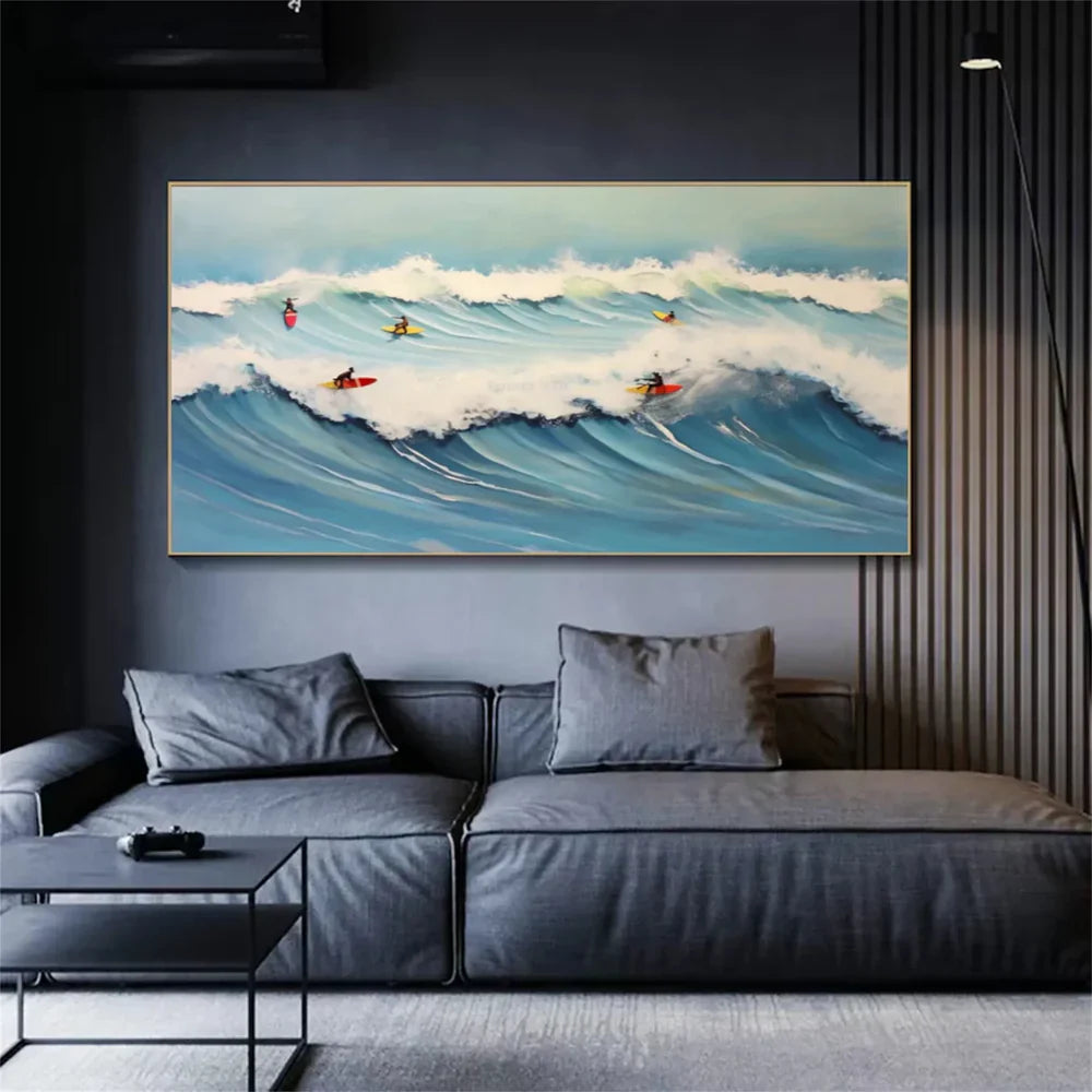 Surfing Sport Art Textured Canvas #PT025