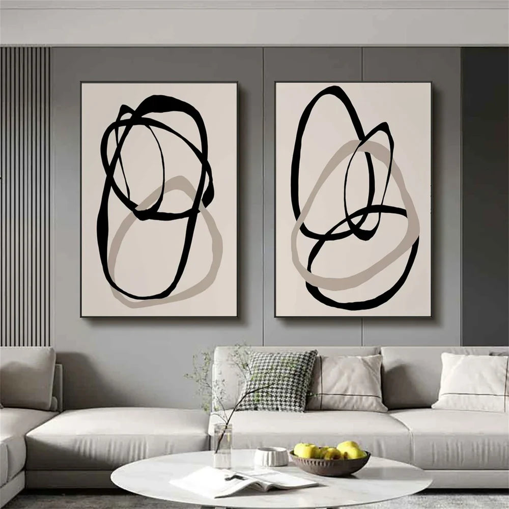 Wabi Sabi Abstract Wall Art Set of 2 #WT046