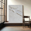 Textured White Fissures | Ivory Hues