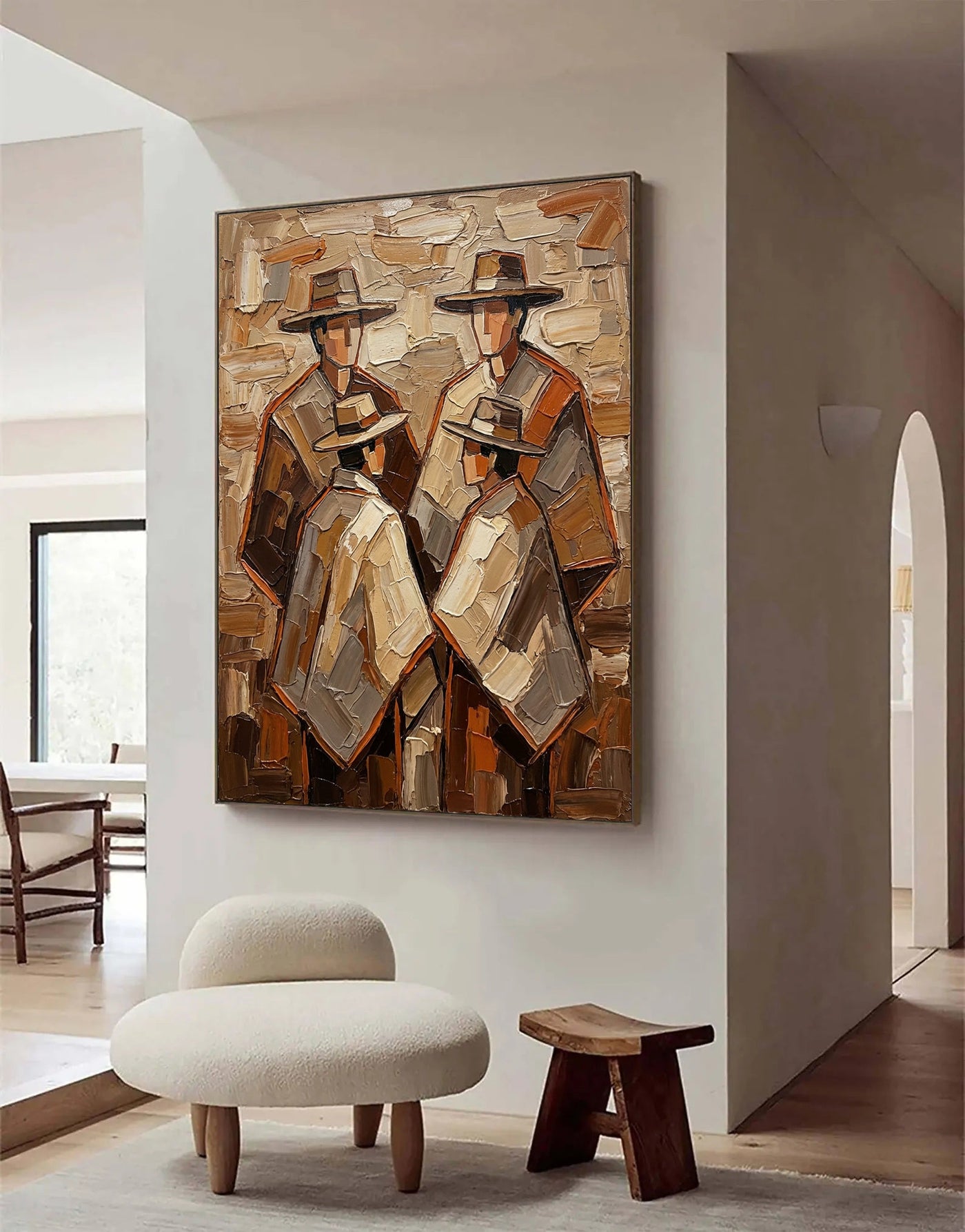 Textured Cloaked Quartet | Earthy Hues