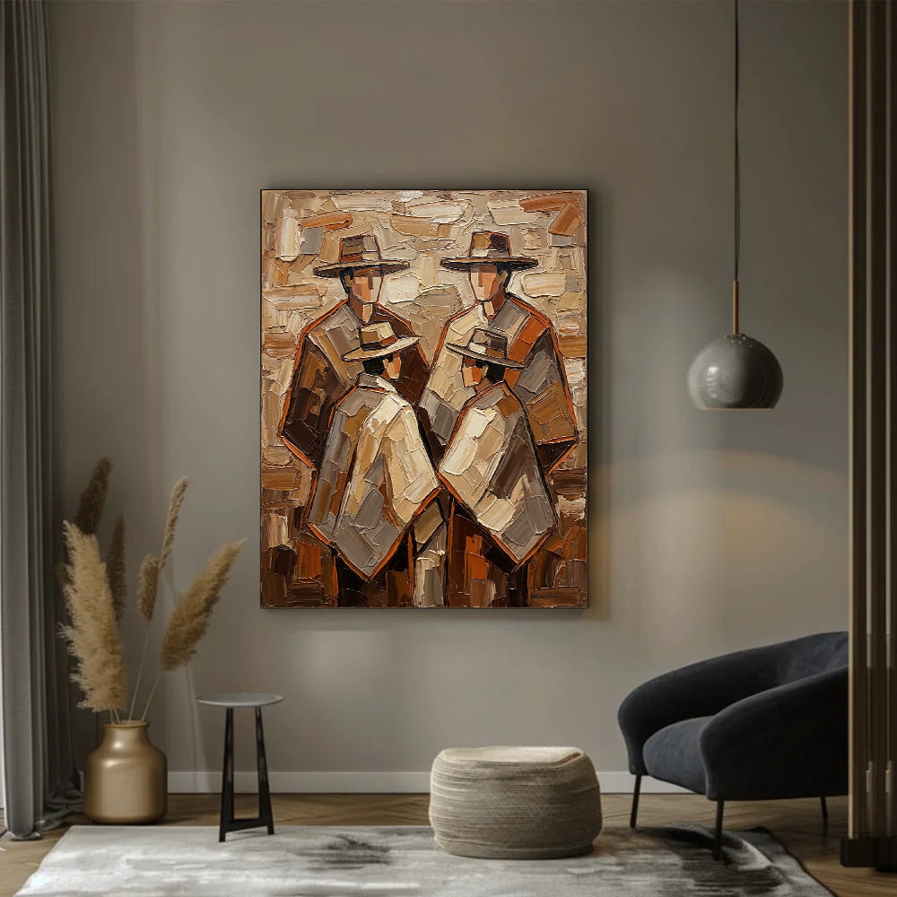 Textured Cloaked Quartet | Earthy Hues