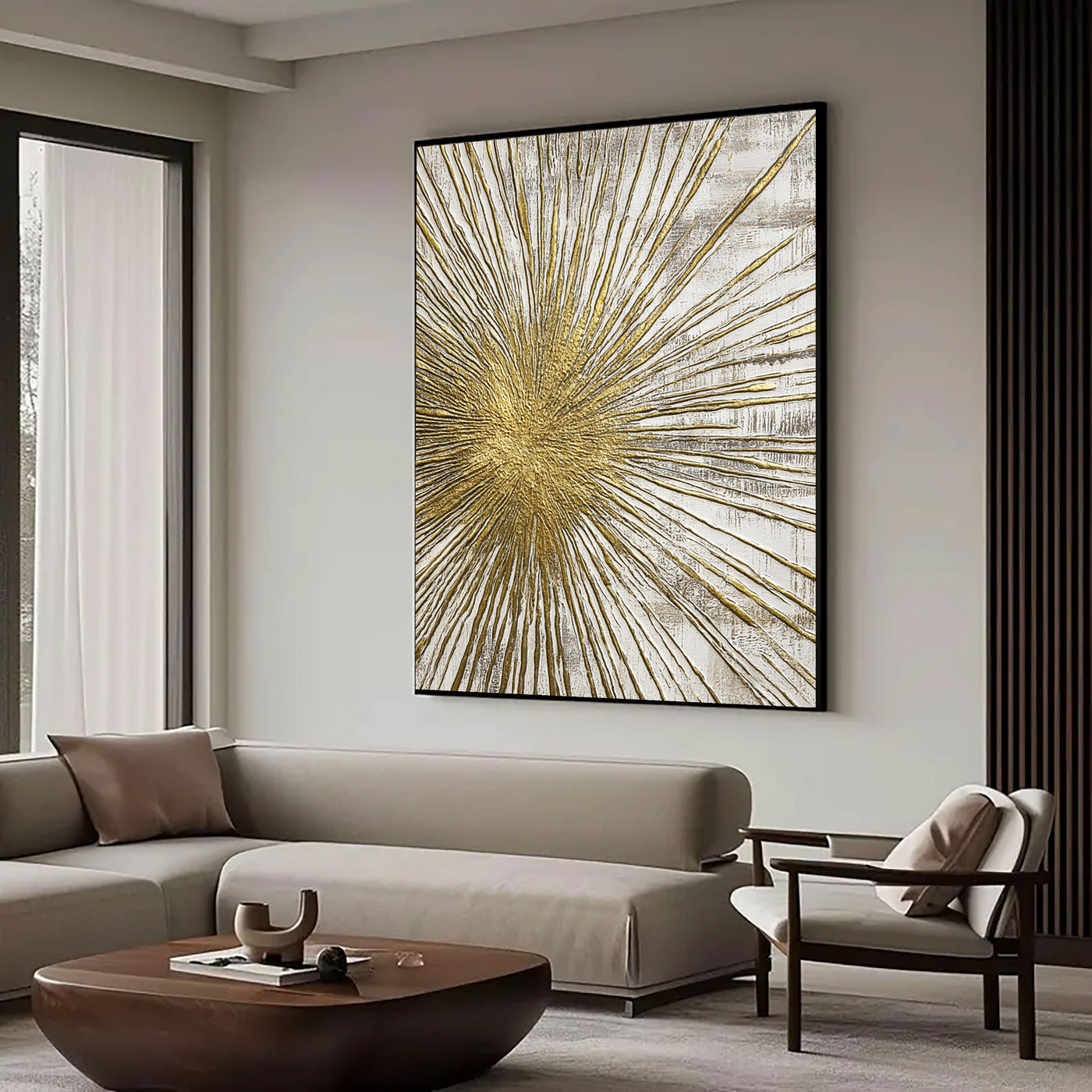 Textured Radiant Gleam | Gold Burst