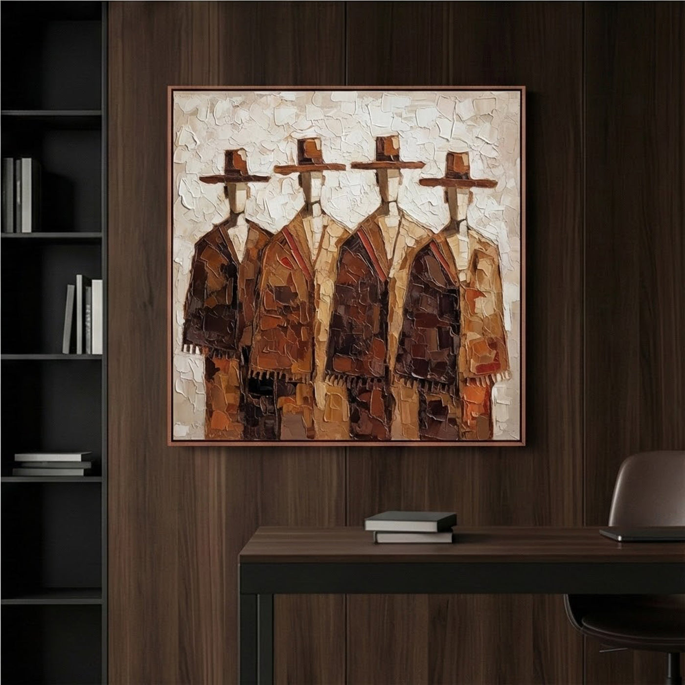 Textured Rustic Quartet | Hat Silhouettes