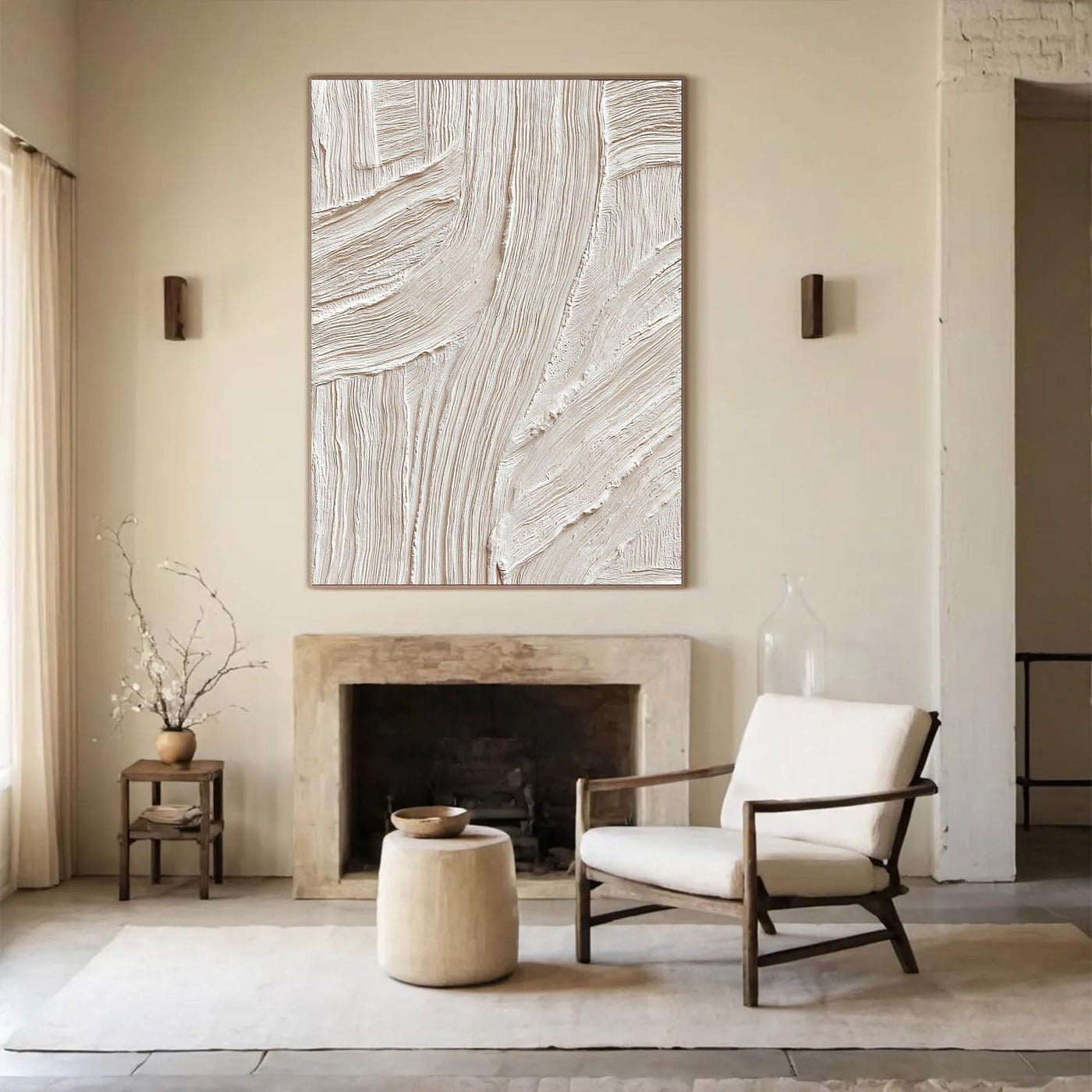 Textured Wavy Undulation | White Weave