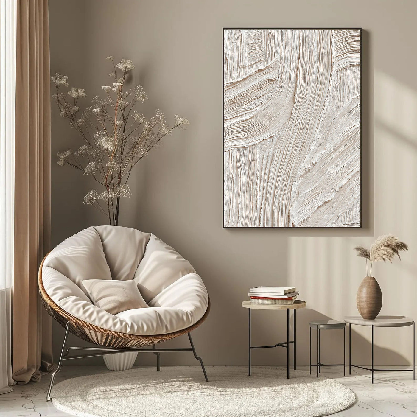 Textured Wavy Undulation | White Weave