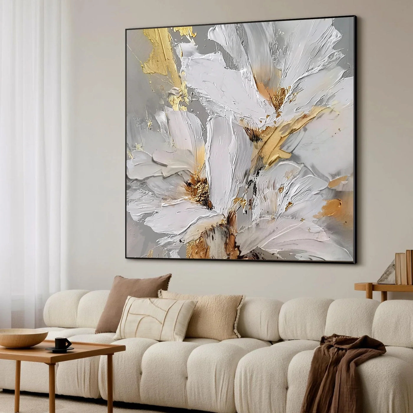 Flower & Tree Textured Abstract Wall Art #SF052