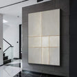 Beige and Grey Minimalist Plaster Textured Wall Art #MT142