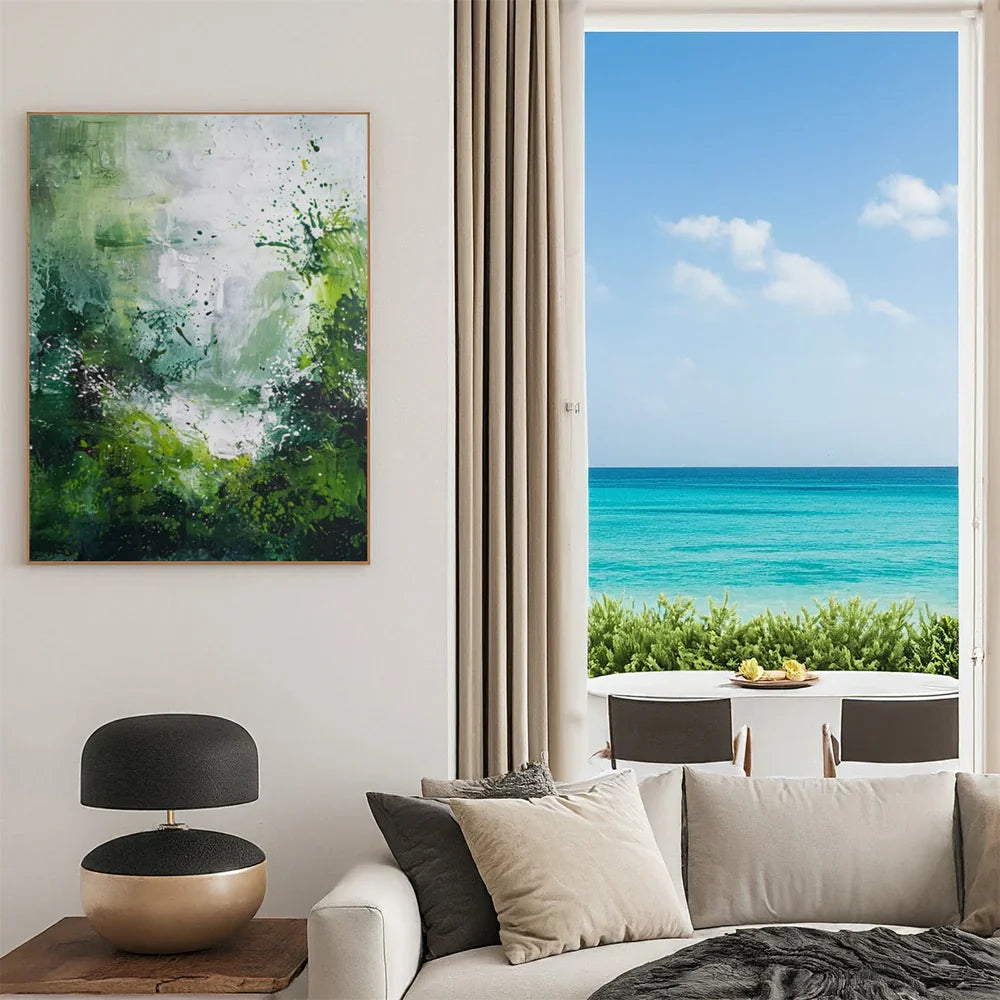 Green Abstract Wall Art  #AT125
