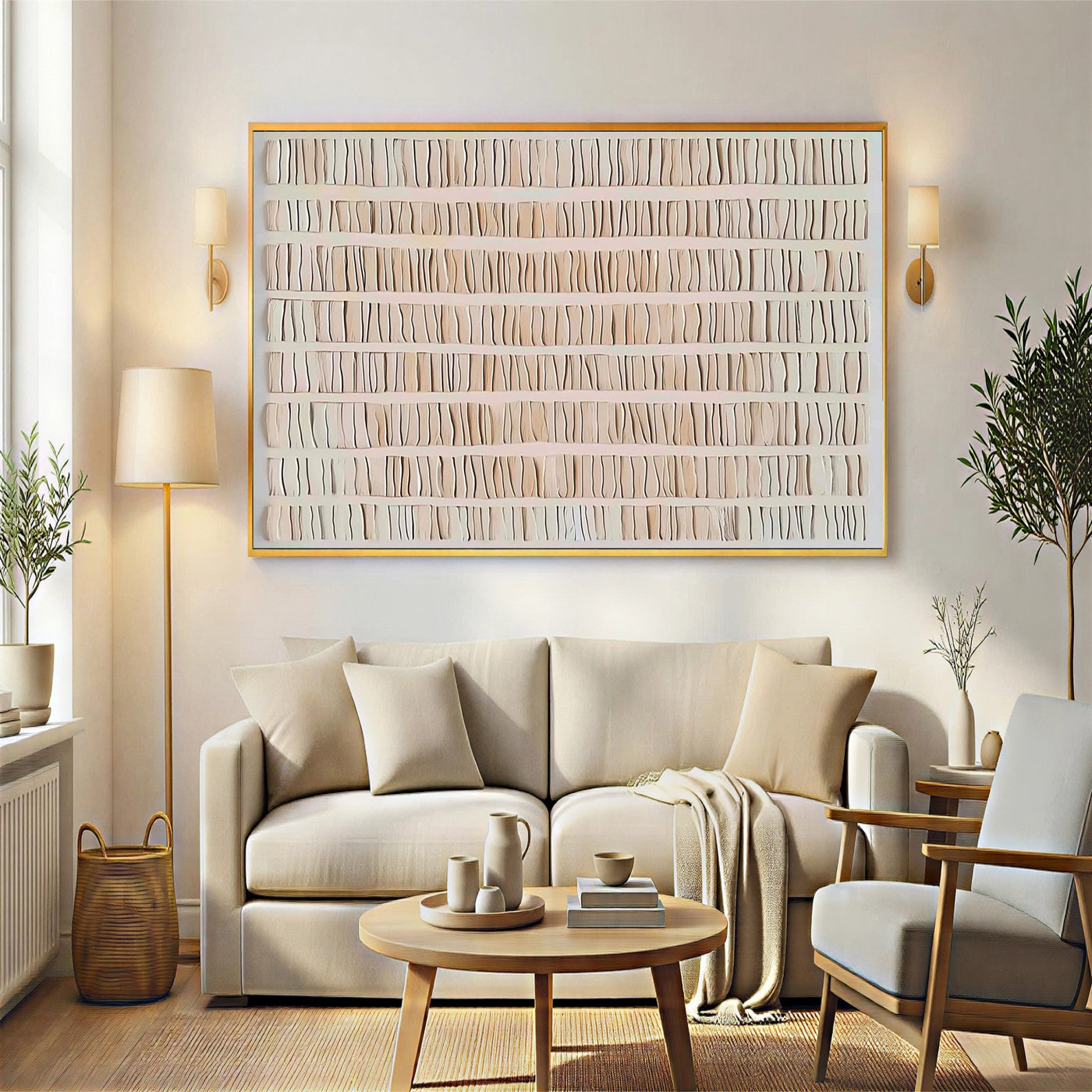 Wavy Textured Serenity | Ivory Weave