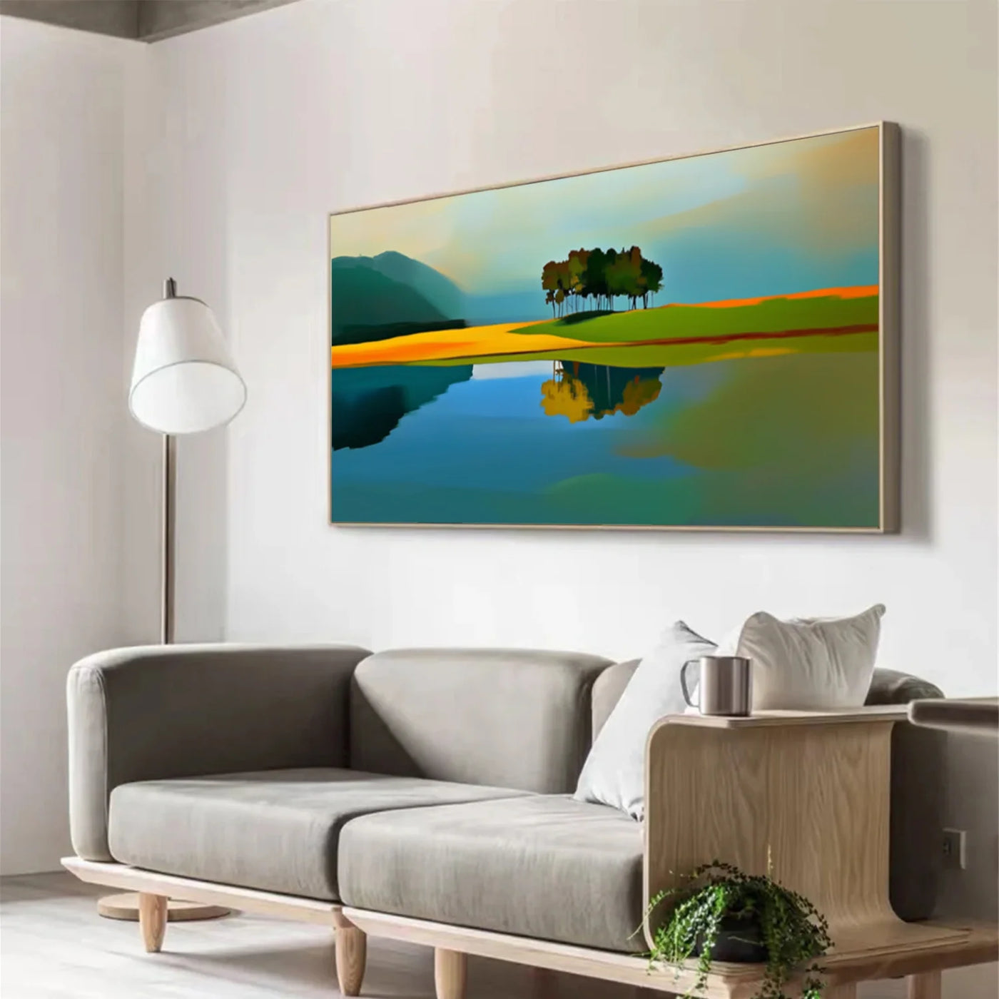 Ocean & Sky Abstract Wall Art #MO076