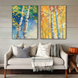 Flower & Tree Abstract Wall Art Set of 2 #SF041