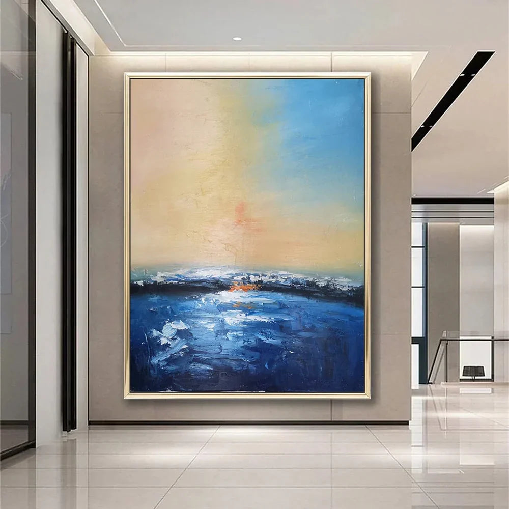 Ocean & Sky Abstract Wall Art #MO022