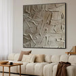 Beige and Brown Abstract Textured Wall Art #AT141
