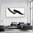 Black and White Minimalist Textured Wall Art #MT114