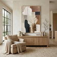 Beige and Brown Abstract Wall Art #AT177
