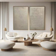 Beige and Brown Abstract Textured Wall Art Set Of 2 #AT083