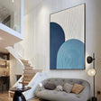 Blue and White Minimalist Wall Art #MT132