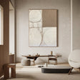 Textured Geometric Serenity | Beige Tones